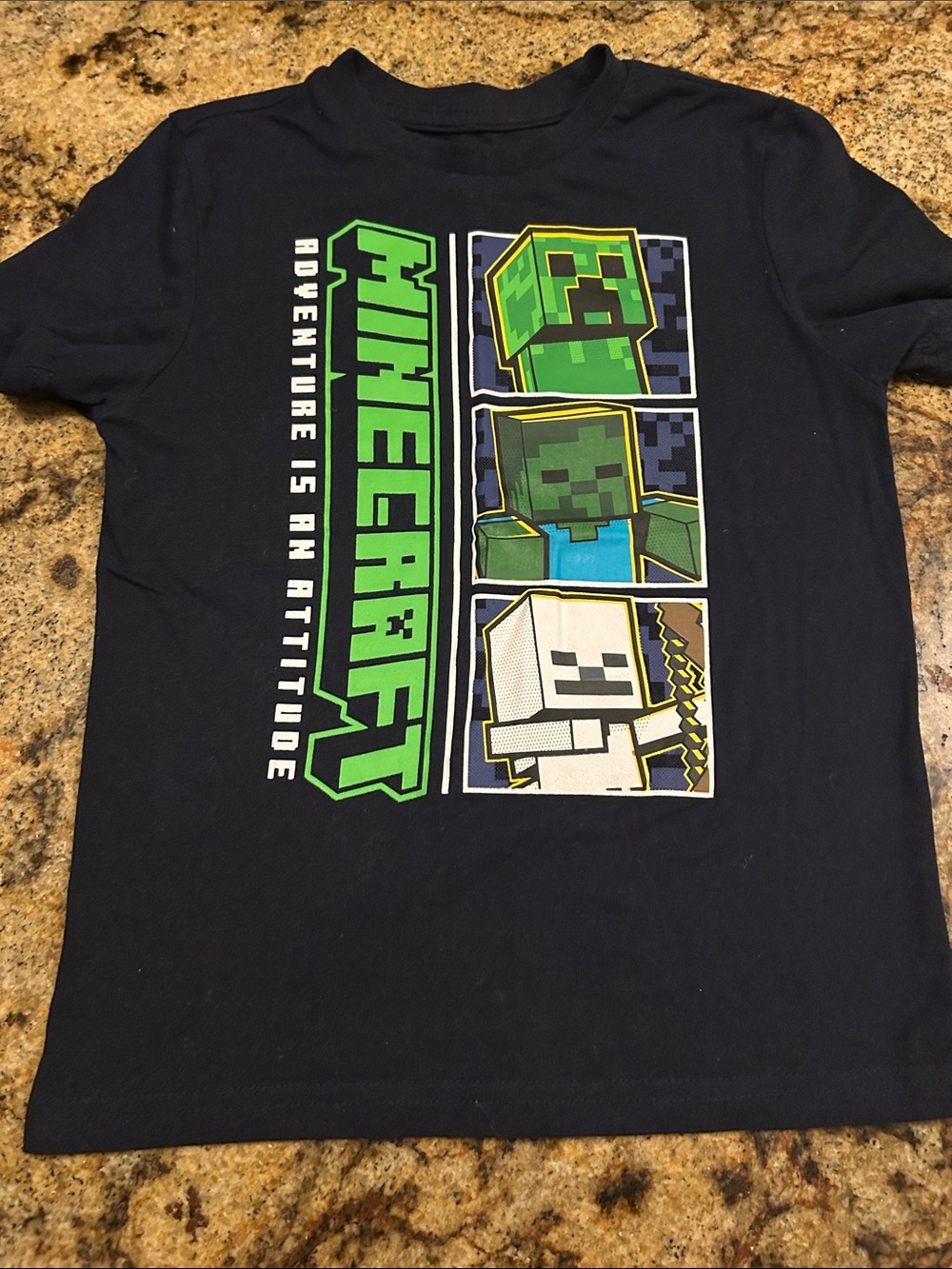 Boys Navy Minecraft Tee